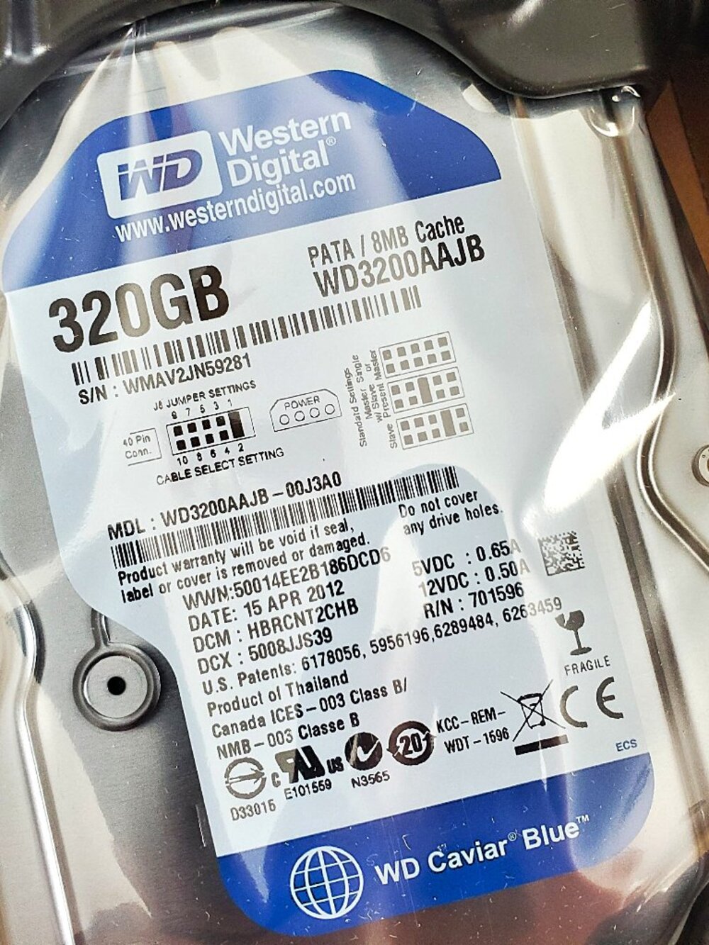 Western Digital 320GB PATA / 8MB Cache Internal Hard Disk Drive